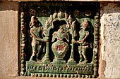 Ananda temple Bagan, Myanmar. Green-glazed terra-cotta Jataka plaques.